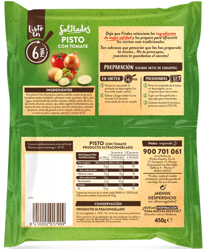 Pisto con tomate Findus