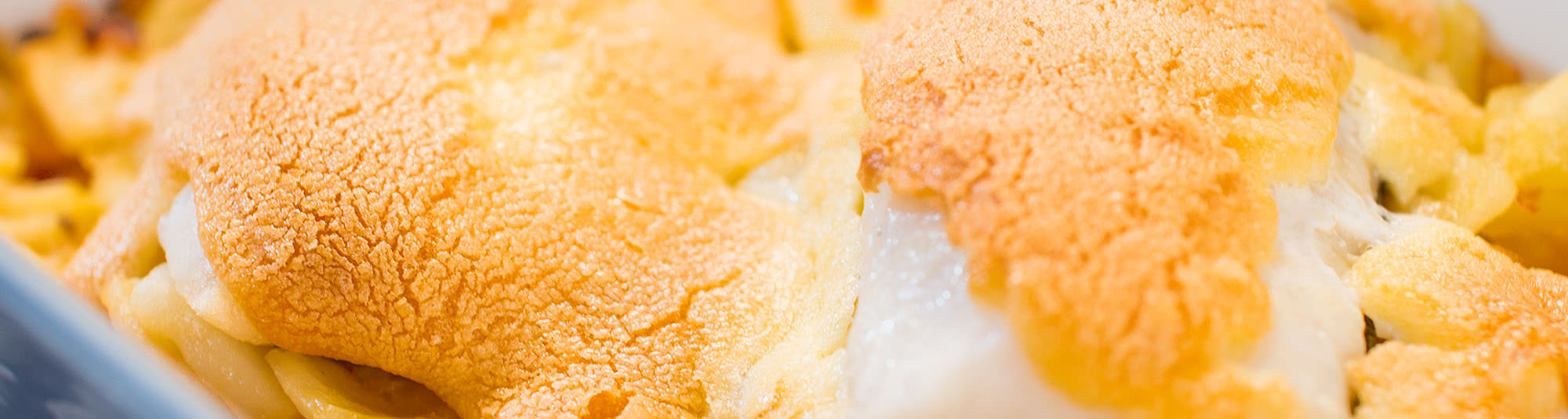 Bacalao gratinado con alioli casero