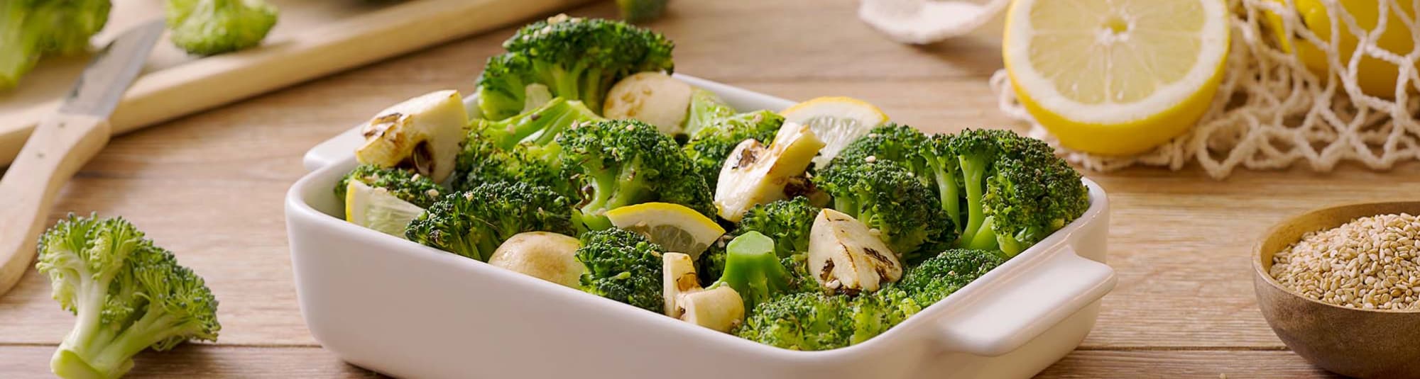 Brócoli al Horno con Champiñones