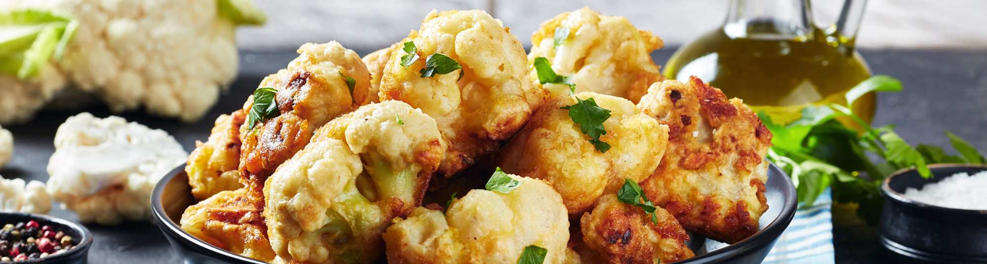 Receta de coliflor rebozada al horno