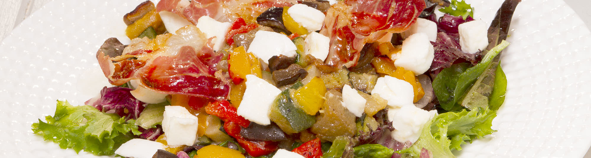 Receta de ensalada de verduras con jamón