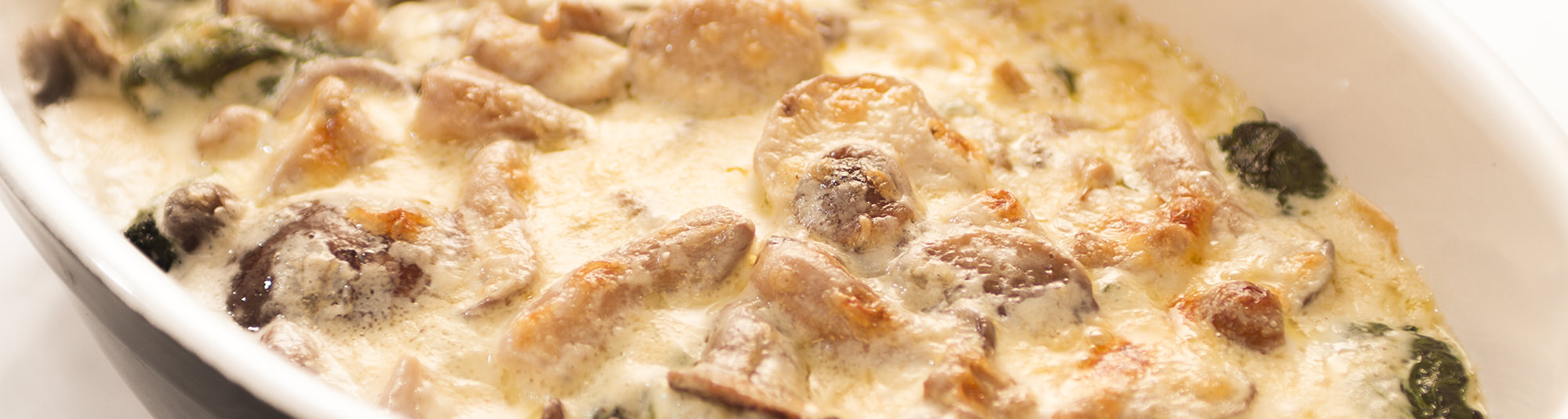 Receta de espinacas con setas al horno