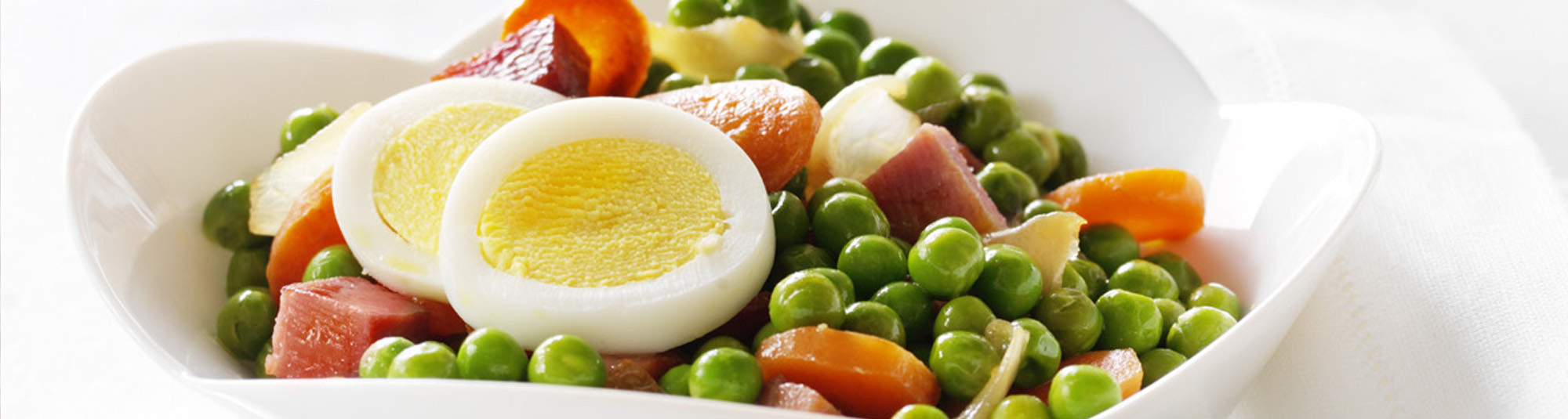 Receta de guisantes con zanahoria y jamón