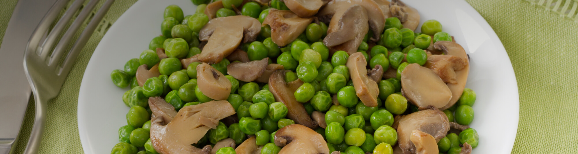Guisantes Salteados con Champiñones