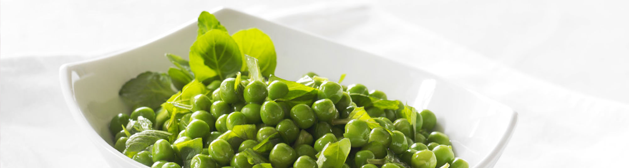 Ensalada de guisantes con menta