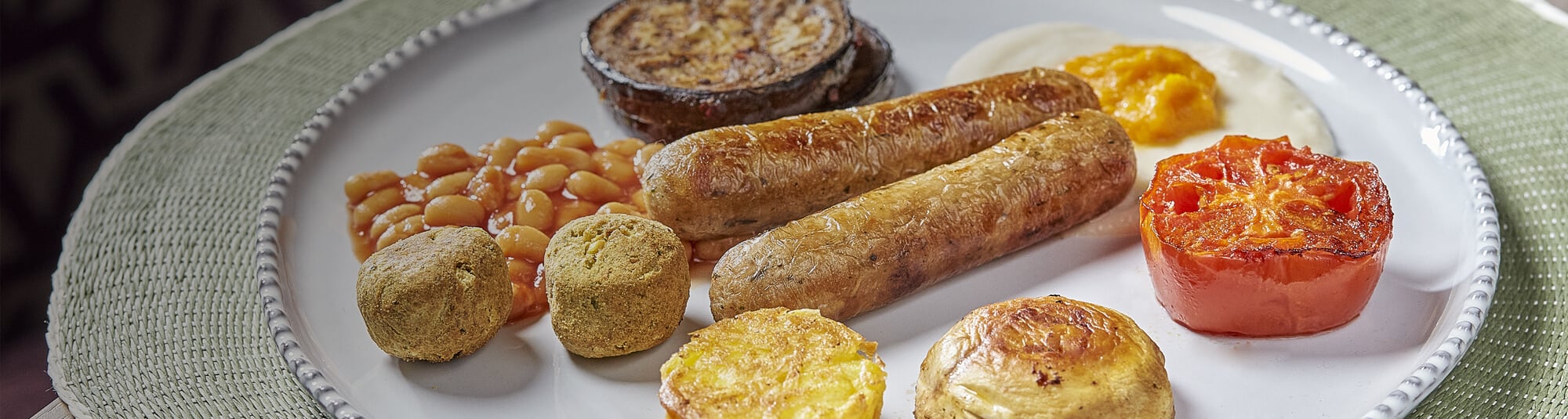 Desayuno inglés vegetariano