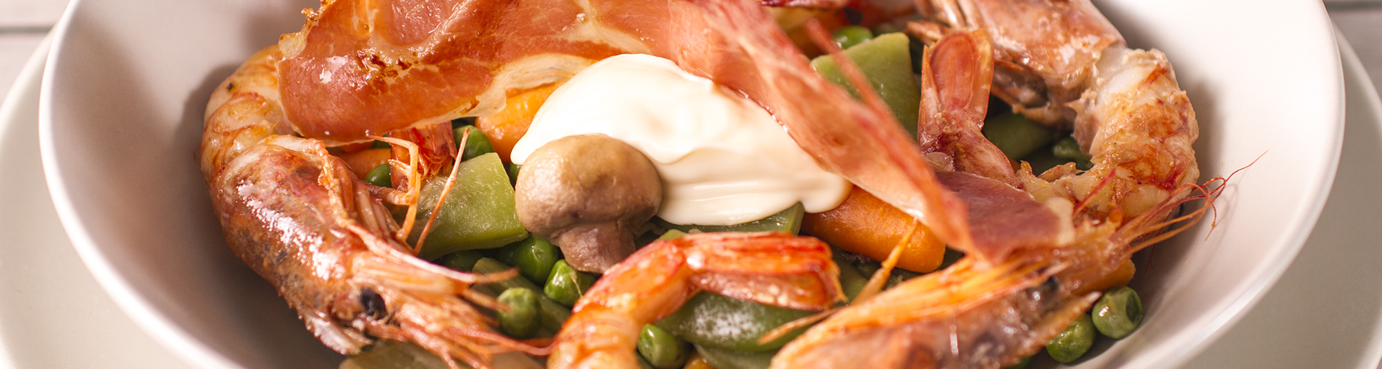 Receta de menestra de verduras con langostinos