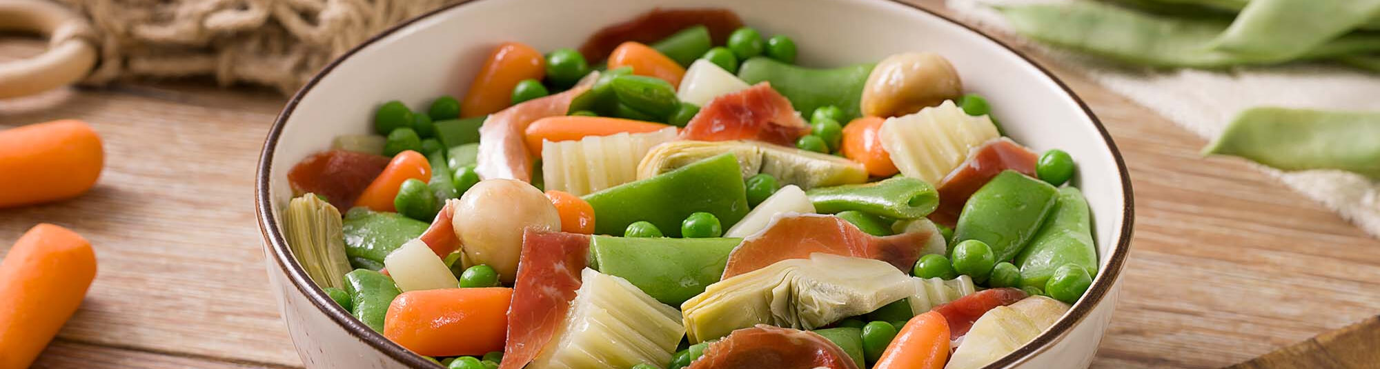 Menestra de verduras con jamón