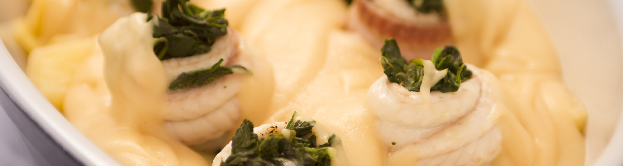 Receta de popietas de lenguado y espinacas al ajillo