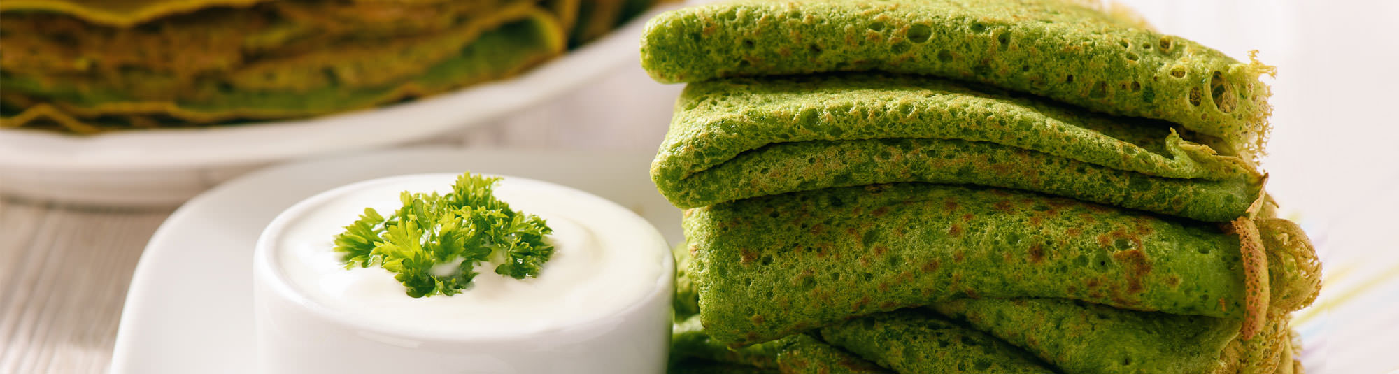 Receta de crepes verdes