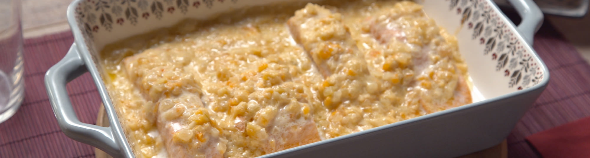 Salmón con crema de leche